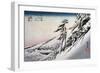 Clear Weather after Snow at Kameyama, from 53 Stations of Tokaido, 1832-Ando Hiroshige-Framed Giclee Print