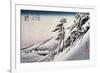 Clear Weather after Snow at Kameyama, from 53 Stations of Tokaido, 1832-Ando Hiroshige-Framed Giclee Print