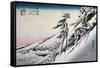 Clear Weather after Snow at Kameyama, from 53 Stations of Tokaido, 1832-Ando Hiroshige-Framed Stretched Canvas