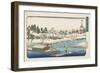 Clear Weather after Snow at Masaki, 1832-1839-Utagawa Hiroshige-Framed Giclee Print