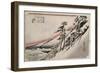 Clear Weather after Snow, Kameyama', from the Series 'The Fifty-Three Stations of the Tokaido'-Utagawa Hiroshige-Framed Giclee Print