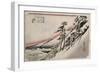 Clear Weather after Snow, Kameyama', from the Series 'The Fifty-Three Stations of the Tokaido'-Utagawa Hiroshige-Framed Giclee Print