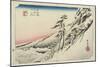 Clear Weather after Snow, Kameyama, Yukibare, C. 1833-Utagawa Hiroshige-Mounted Giclee Print