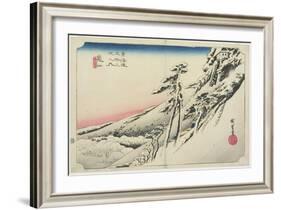 Clear Weather after Snow, Kameyama, Yukibare, C. 1833-Utagawa Hiroshige-Framed Giclee Print