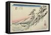 Clear Weather after Snow, Kameyama, Yukibare, C. 1833-Utagawa Hiroshige-Framed Stretched Canvas