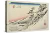 Clear Weather after Snow, Kameyama, Yukibare, C. 1833-Utagawa Hiroshige-Stretched Canvas