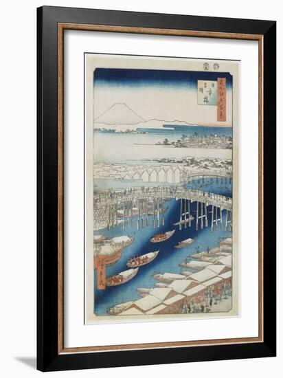 Clear Weather after Snow, Nihonbashi Bridge, May 1856-Utagawa Hiroshige-Framed Giclee Print