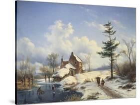 Clear Winter's Day-Cornelius Lieste-Stretched Canvas