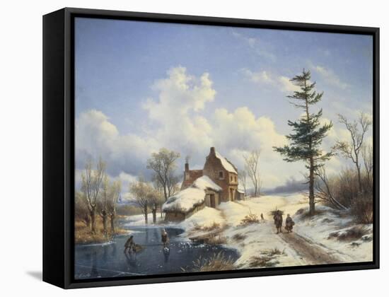 Clear Winter's Day-Cornelius Lieste-Framed Stretched Canvas