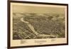 Clearfield, Pennsylvania - Panoramic Map-Lantern Press-Framed Art Print