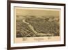 Clearfield, Pennsylvania - Panoramic Map-Lantern Press-Framed Art Print