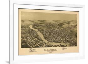 Clearfield, Pennsylvania - Panoramic Map-Lantern Press-Framed Premium Giclee Print