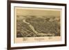 Clearfield, Pennsylvania - Panoramic Map-Lantern Press-Framed Premium Giclee Print