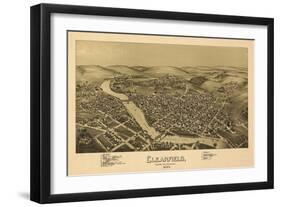 Clearfield, Pennsylvania - Panoramic Map-Lantern Press-Framed Art Print