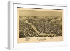 Clearfield, Pennsylvania - Panoramic Map-Lantern Press-Framed Art Print