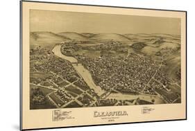 Clearfield, Pennsylvania - Panoramic Map-Lantern Press-Mounted Art Print