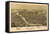 Clearfield, Pennsylvania - Panoramic Map-Lantern Press-Framed Stretched Canvas