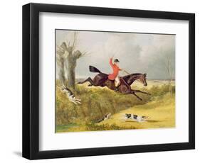 Clearing a Ditch, 1839 (Oil on Panel)-John Frederick Herring I-Framed Premium Giclee Print