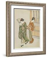 Clearing Breeze from a Fan, after 1766-Suzuki Harunobu-Framed Giclee Print