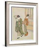 Clearing Breeze from a Fan, after 1766-Suzuki Harunobu-Framed Giclee Print