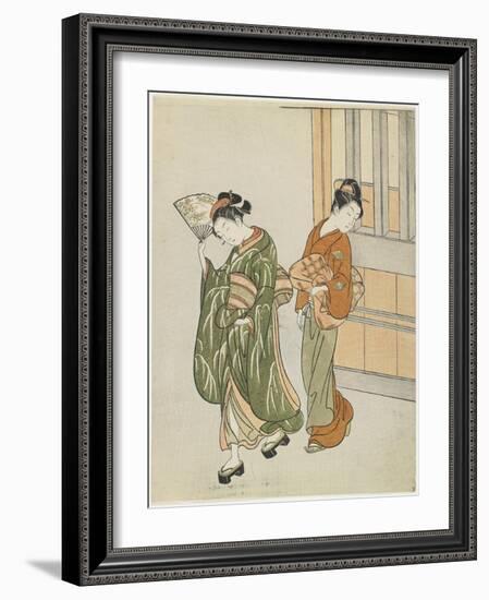 Clearing Breeze from a Fan, after 1766-Suzuki Harunobu-Framed Giclee Print