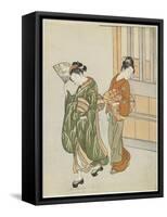 Clearing Breeze from a Fan, after 1766-Suzuki Harunobu-Framed Stretched Canvas