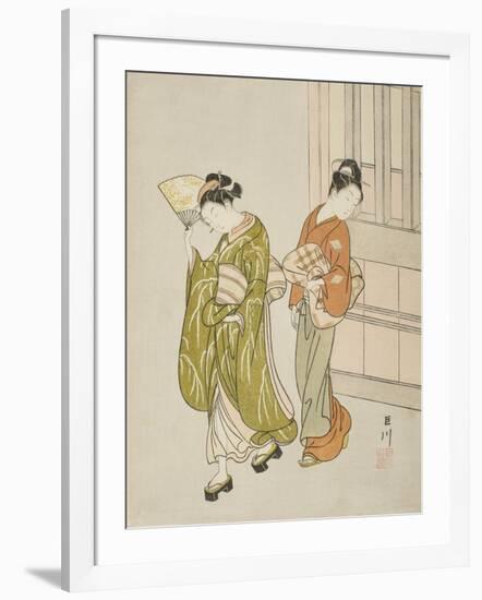 Clearing Breeze from a Fan (Ogi No Seiran), C.1766-Suzuki Harunobu-Framed Giclee Print