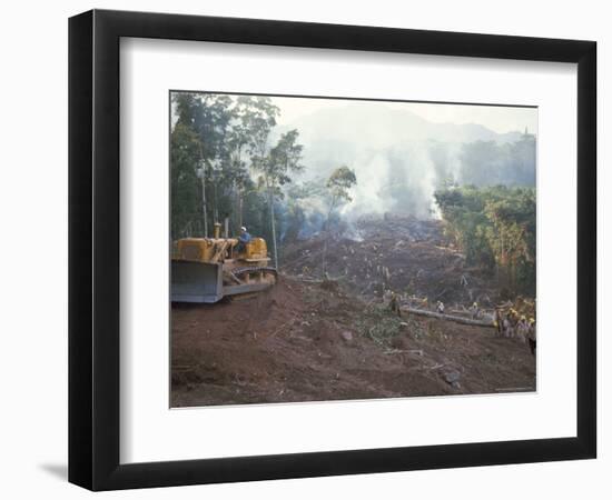 Clearing Forest for Building of the Forest Edge Highway in High Jungle Region of Tarapoto, Peru-Derrick Furlong-Framed Photographic Print