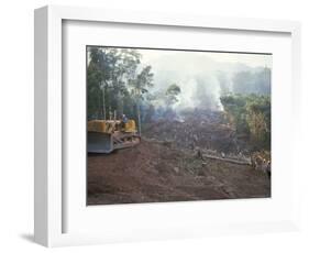 Clearing Forest for Building of the Forest Edge Highway in High Jungle Region of Tarapoto, Peru-Derrick Furlong-Framed Photographic Print