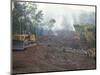 Clearing Forest for Building of the Forest Edge Highway in High Jungle Region of Tarapoto, Peru-Derrick Furlong-Mounted Photographic Print