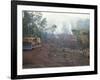 Clearing Forest for Building of the Forest Edge Highway in High Jungle Region of Tarapoto, Peru-Derrick Furlong-Framed Photographic Print