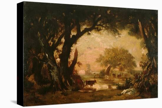 Clearing in the Woods of Fontainebleau-Théodore Rousseau-Stretched Canvas