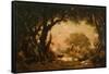 Clearing in the Woods of Fontainebleau-Théodore Rousseau-Framed Stretched Canvas