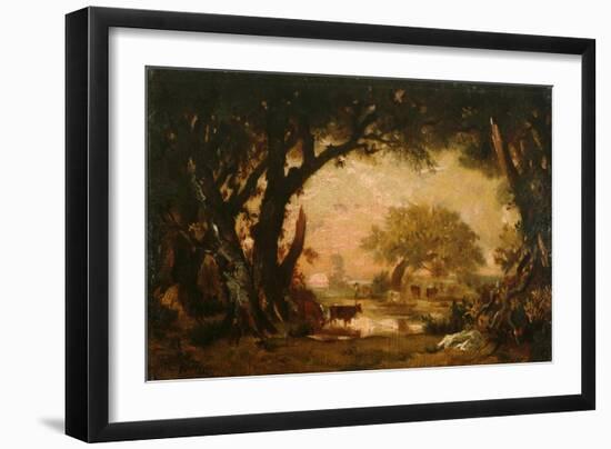 Clearing in the Woods of Fontainebleau-Théodore Rousseau-Framed Giclee Print