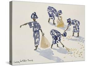 Clearing Leaves, Senegal, 2003-Lucy Willis-Stretched Canvas