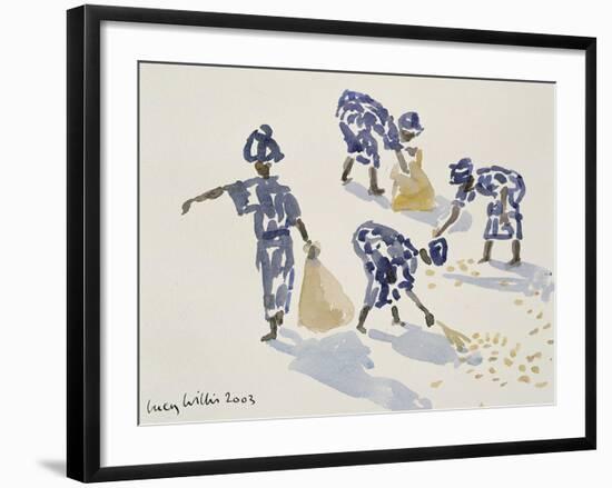 Clearing Leaves, Senegal, 2003-Lucy Willis-Framed Giclee Print