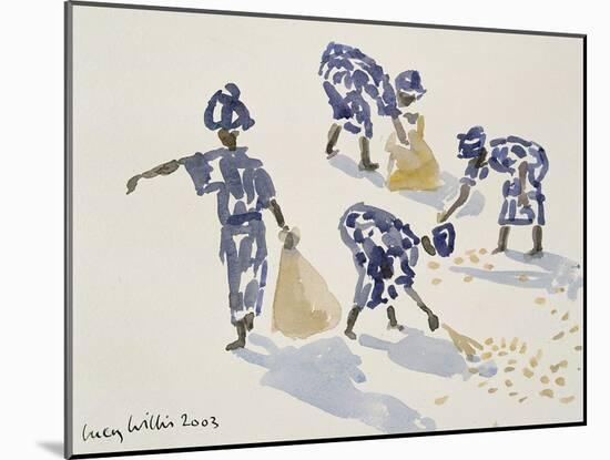 Clearing Leaves, Senegal, 2003-Lucy Willis-Mounted Giclee Print