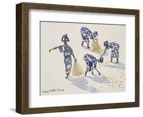 Clearing Leaves, Senegal, 2003-Lucy Willis-Framed Giclee Print