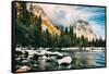 Clearing Mid Winter Storm at Valley View, Yosemite National Park, California-Vincent James-Framed Stretched Canvas