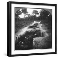 Clearing the Remaining Germans Out of the Trenches by Hand Grenages, 1900s-Crown-Framed Giclee Print