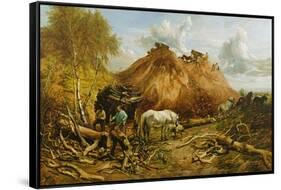 Clearing the Wood for the Iron Way, 1880-Thomas Sidney Cooper-Framed Stretched Canvas