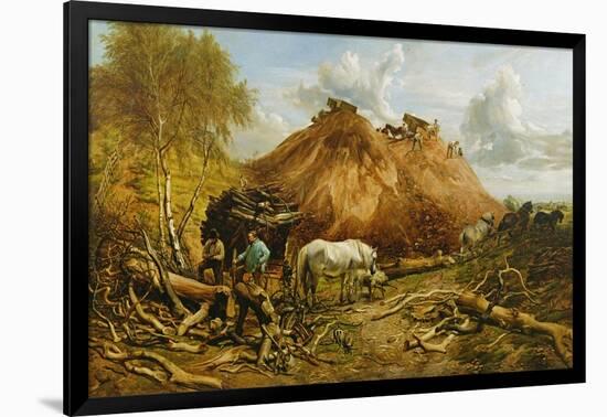 Clearing the Wood for the Iron Way, 1880-Thomas Sidney Cooper-Framed Giclee Print