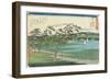 Clearing Weather at Awazu, February 1859-null-Framed Giclee Print