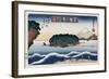 Clearing Weather, Enoshima, from the Series 'Eight Views of Famous Places'-Ando Hiroshige-Framed Giclee Print