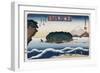 Clearing Weather, Enoshima, from the Series 'Eight Views of Famous Places'-Ando Hiroshige-Framed Giclee Print