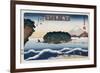 Clearing Weather, Enoshima, from the Series 'Eight Views of Famous Places'-Ando Hiroshige-Framed Giclee Print