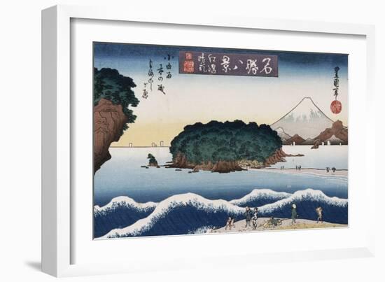 Clearing Weather, Enoshima', from the Series 'Eight Views of Famous Places'-Toyokuni II-Framed Giclee Print