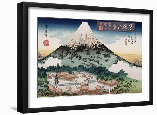 Clearing Weather, Enoshima', , from the Series 'Eight Views of Famous Places'-Toyokuni II-Framed Giclee Print