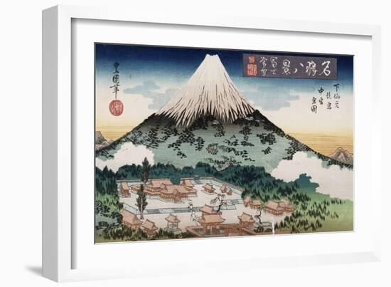 Clearing Weather, Enoshima', , from the Series 'Eight Views of Famous Places'-Toyokuni II-Framed Giclee Print