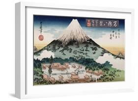 Clearing Weather, Enoshima', , from the Series 'Eight Views of Famous Places'-Toyokuni II-Framed Giclee Print